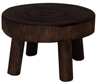 Pflanzenständer aus Holz für drinnen und draußen, stabiler Blumentopfhalter für Sukkulenten, Farne, Aquarien, Heimdekoration für Wohnzimmer, Terrasse (L, Schwarz)