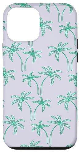 Palme Preppy su Lilla, Viola Chiaro Custodia per iPhone 12 mini