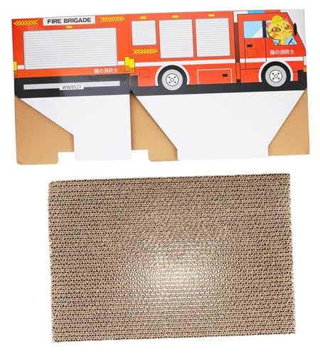 Caja Rascador de Cartón para Casa Camión Rascador Doble para Accesorio Decorativo