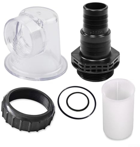 Juego de tapas transparentes para prefiltro SPS25, SPS50, SPS75, SPS100, duraderas, de material ABS, fácil de instalar, mantiene la potencia de la bomba y la filtración constante para piscinas, 6