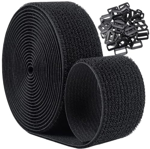 Cabilock Reusable Adjustable Hook and Loop Cable Straps with Buckles Nylon Fastening Ties for Organizing Electronics Cords Home Office Garage and Storage Bundling