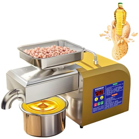 FRANREADER Frantoio Olive Domestico Elettrico 1100W, Spremi Olive per Fare Olio a Freddo, per Noci, Arachidi, Sesamo, Semi di Girasole, Mandorle, Silenzioso