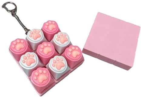 TOWARDSNAN Testeur de commutateurs mécaniques portables à 9 touches avec clics pour soulager le stress et la mise au point, porte-clés, gadgets de bureau
