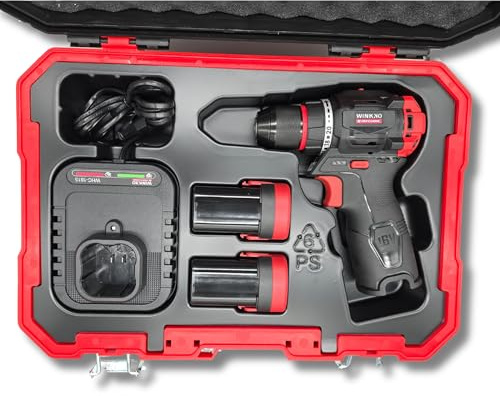 Mini Atornillador Profesional 16V Brushless Compacto 55Nm con dos velocidades + 2 Baterías y Maletín