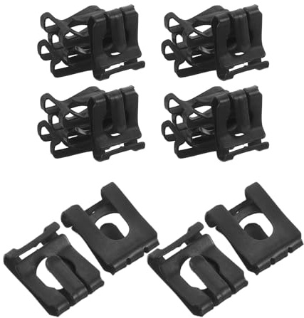 TOMETURE 30pcs Gas Lift Shaft Retainers: Anti-Loosening Chair Cylinder Lock Clamps - M8 Fasteners Spare Anti-Vibration Clips for Home Office Chair Base Fixing Black