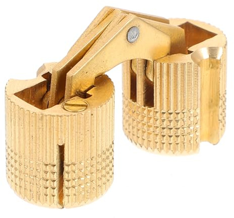 LAPYAPPE Cerniera per Mobile in Rame, 14 Mm, Set 2 Pezzi Cerniere a Perno Girevole, Resistente e Silenziosa, Adatta per Porte di Mobili