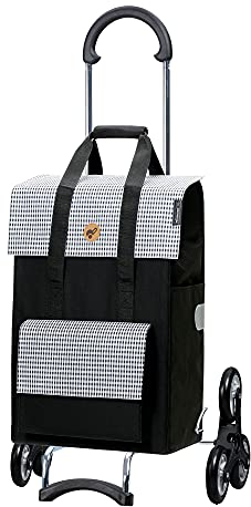 Andersen Einkaufstrolley - klappbar - 54 Liter - Treppensteiger - belastbar 40 kg - Stahlgestell - Rad Ø 3 x 13 cm - Scala Milla schwarz