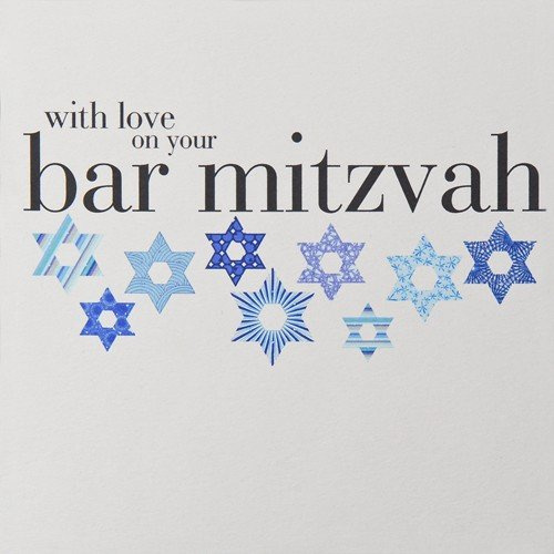 Claire Giles Toast Bleu étoile de David Carte de Bar Mitzvah