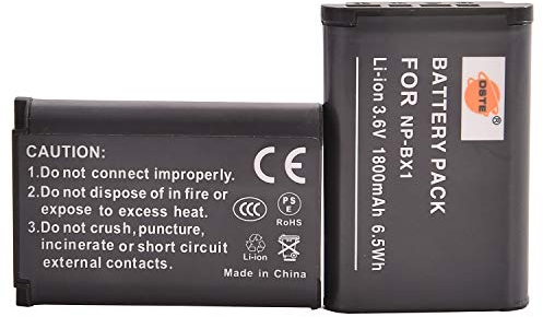 DSTE® 2x NP-BX1 Li-Ionen Akku für Sony Cyber-shot HDR-CX240, HDR-CX240E, HDR-MV1, HDR-PJ240E, HDR-PJ275, DSC-RX1, DSC-RX1B, DSC-RX1R, DSC-RX1R/B, DSC-RX100, DSC-RX100/B, DSC-RX100 II, DSC-RX100 III, DSC-RX100M2, DSC-RX100M2/B, DSC-RX100M3, DSC-HX300,DSC-H400, DSC-HX400, DSC-HX50, DSC-HX50V/B, DSC-HX50VB, DSC-HX60, DSC-HX60V, DSC-WX300, DSC-WX300/B, DSC-WX300/L, DSC-WX300/R, DSC-WX300/T, DSC-WX300/W, DSC-WX350,HDR-AS15, HDR-AS15B, HDR-AS15S, HDR-AS100V, HDR-AS100VR, HDR-AS20, HDR-AS30V, HDR-AS10,HDR-GW66, HDR-GW66V, HDR-GW66VE, HDR-GWP88, HDR-GWP88V, HDR-GWP88VB, HDR-GWP88VE Kamera als NP-BX1 NP-M8