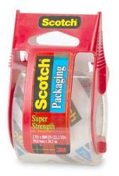 Scotch Verpackungsklebeband und Abroller, robust, 2 x 800 mm, transparent
