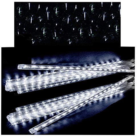 XXL 3D 200 LED Premium SCHNEEFALL - EISZAPFEN-Meteor Effekt 20 RÖHREN 360° FX Lichterkette 15 Meter GESAMTLÄNGE (JE 30 cm) Schnee-TUBEN~WEIHNACHTSBELEUCHTUNG~ERWEITERBAR !!WEIHNACHTSDEKO~DEKO