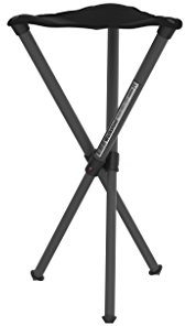 Walkstool - Modell Basic - Schwarz - 3-Beiniger Klapphocker aus Aluminium - Sitzhöhe 60 cm - Klapphocker Faltbar, Belastbar mit 175 kg - Hergestellt in Schweden