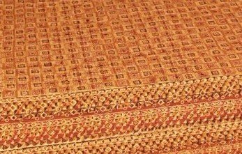 GURU SHOP Blockdruck Tagesdecke, Bett & Sofaüberwurf, Handgearbeiteter Wandbehang, Wandtuch - Design 14, Baumwolle, Size:Double 225x275 cm