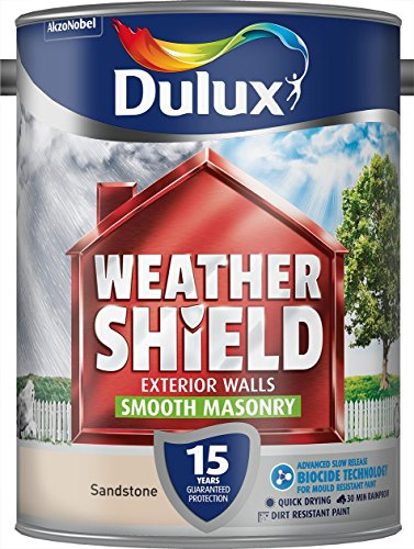 Dulux Weathershield Smooth Masonry Paint - Sandstone - 5L