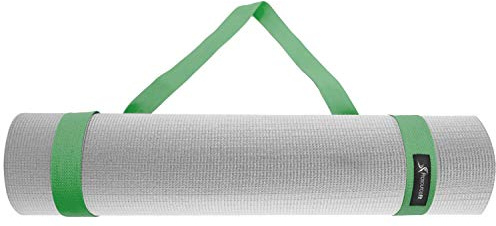 ProsourceFit Yoga Mat Carrying Sling, Easy Adjustable Carry Strap 152cm Long Cotton (Green)