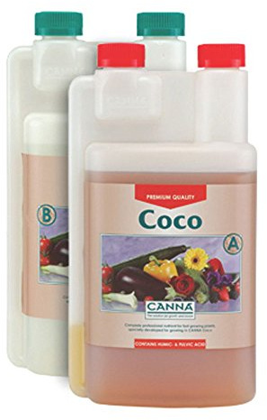 CANNA Coco Coir A+B 1, 5, 10L Veg & Flower Plant Food Base NUTRIENTS HYDROPONICS (1 Litre)