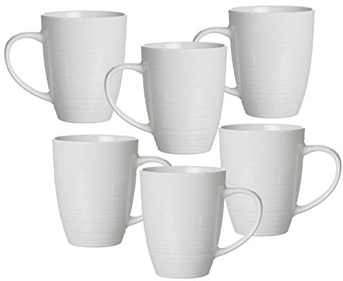 Ritzenhoff & Breker Kaffeebecher-Set Suomi, 6-teilig, je 310 ml, Cremeweiß, Porzellan