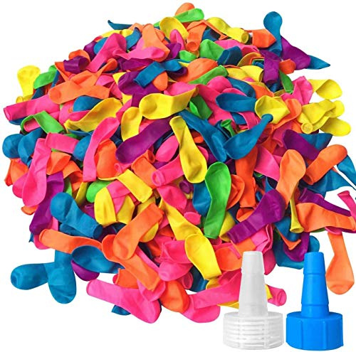 900Pcs Assorted Water Balloons Bombs with Hose Nozzle Fight Games Summer Pool Splash Fight Outdoor Garden Toys Fun Kids Party Bag Fillers