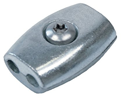 HAMBURGER TAUWERK-FABRIK EST. 1901 2 Stück Eiform Seilklemme für 2mm Drahtseil/Edelstahl V4A / Drahtseilklemme Klemme NIRO