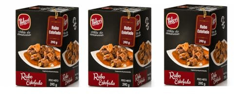 POLGRI Rabo Vacuno Estofado Gourmet 3 Latas 390 g Receta Tradicional
