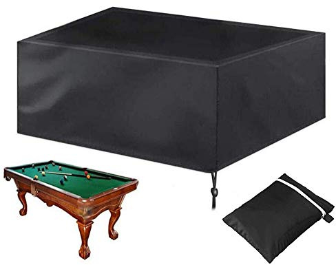 ELR 7/8/9 ft Pool Table Cover with Drawstring, Full Protection Dustproof Waterproof Billiard Covers for Snooker Table (M(8-foot):8.5x4.2x2.7ft/102x53x32in)