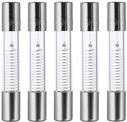 Movilideas 750 mA 5 KV 6 x 40 mm Fusibles de protección de horno de microondas de alto voltaje Fusible rápido 0.750 amp 5.000 voltios Fusible de tubo de vidrio (paquete de 5 piezas)