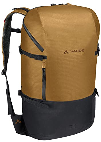 VAUDE Cityrucksack CityGo braun 30 L, wasserdichter Rucksack Damen & Herren, leichter Daypack für Städtetrips mit Laptop-Fach, Rolltop Rucksack ideal für den urbanen Alltag