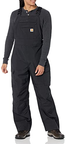 Carhartt Men's Storm Defender Loose Fit Heavyweight Bib Overall, Black, XL