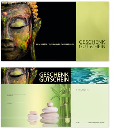 GESCHENKGUTSCHEINcom by POS-HAUER. 50 Gutscheine. Blanko zum Selberausfüllen. Für Wellness Spa Physiotherapie und andere Unternehmen.