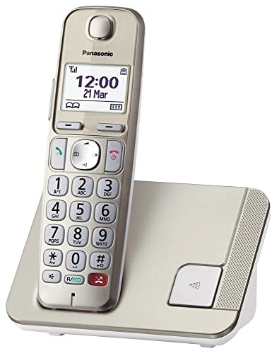 Tel+®fono inal+ímbrico dect PANASONIC KX-TGE250SPB PERSONAS MAYORES Negro