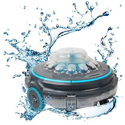 Pulitore Automatico per Piscine, Potente aspirapolvere robotizzato per Piscine, con Batteria Ricaricabile, cartucce filtranti Facili da Pulire, Senza Fili, per la Pulizia di piscin
