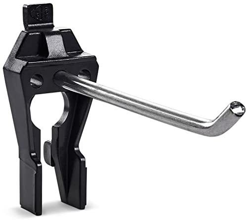 raaco Gancho Individual 1-90 mm para Panel Perforado y Organizadores de Herramientas, Longitud de 90 mm, Ideal para Martillos, Destornilladores, Alicates y Más, Gancho de Acero y Poliacetal, Set de 5