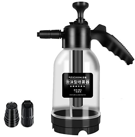 Pulverizadores de bomba de espuma, pulverizadores de bomba de presión de 2.5 L, pulverizador de cañón de espuma presurizado a mano, arandela de lanza de nieve multiusos, pulverizadores de bomba de