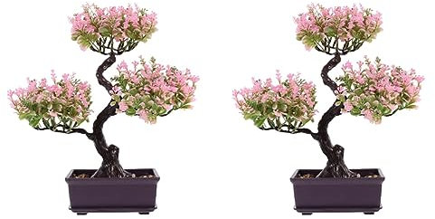 pflanzenständer2 Stück künstliche Topfpflanzen, Kunstpflanzen, künstliche Pflanzen für Heimdekoration, Innenbereich, Tischdekoration, Bonsai-Baum, künstlicher Olivenbaum, hohe Simulation, Ku