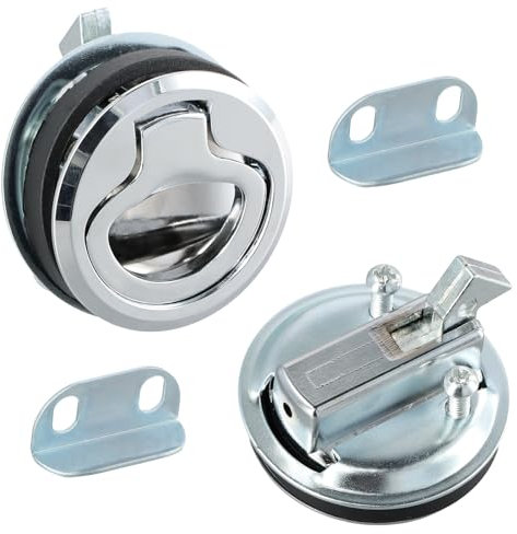 2 Piezas Cerrojo De Trampilla,Cerrajero De Muebles,Cerradura Con Manija Para Muebles,Cerradura De Metal Para Muebles,Cierre De Muebles,Cerrojo De Trampilla De Acero Inoxidable,Cierre De Puerta Plana