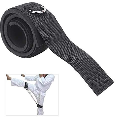 ANKROYU 2D-Ring-Beingurt, Baumwoll-Fitness-Oberschenkelgurt, professioneller Beintrainingsgurt, verstellbares Krafttrainingszubehör für Fitness