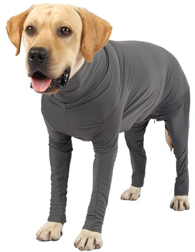 Due Felice Hunde-Einteiler, Operationsanzug für Hündinnen und Rüden, chirurgischer Genesungsanzug nach Operationen, Hundebody mit Beinen, für kleine, mittelgroße und große Hunde, Violett/XXXL