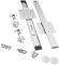 Fenteer Puertas de Armarios Abatibles Ocultas, Rieles Deslizantes, Puertas de Bolsillo, Kit de Herrajes para Puertas Correderas, Armarios para El Hogar, Estan, 500 mm