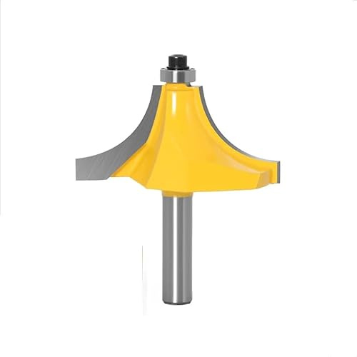 Broca enrutadora de bordes redonda, vástago de 8mm de radio de 1 , herramientas de madera, fresa de extremo recto, recortadora de limpieza, embellecedor al ras, puerta de gabinete ranurada(8X53MM)