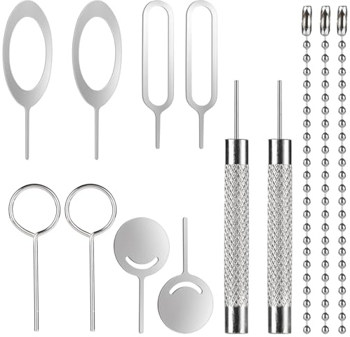 Srefaka 13 Pcs Sim Card Removal Tool Sim Card Tool Sim Ejector Tool iPhone Sim Card Removal Tool Sim Eject Tool Smooth and Burr-Free for All Cell Phones