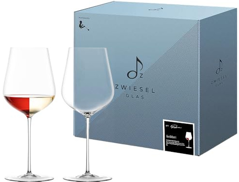 Zwiesel Glas x Tim Raue Rotwein- und Rieslingglas Kolibri (2-er Set), in Handarbeit mundgeblasene Bordeauxgläser, edle Kristallgläser für Rotwein (Art.-Nr. 124275)