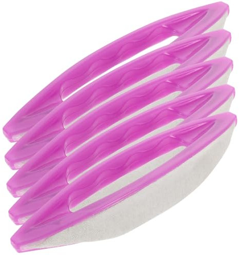 VICASKY 5pcs Sheepskin Polishing Wax Nail Buffer Manicure Tool Nail Waxing Brush for Polishing File at Home Salon Use