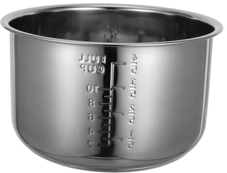 ULTECHNOVO 304 Stainless Steel Inner Pot for Rice Cooker 5l Thickened Non-Stick Universal Replacement Cooking Pot Liner Compatible Electric Rice Cookers