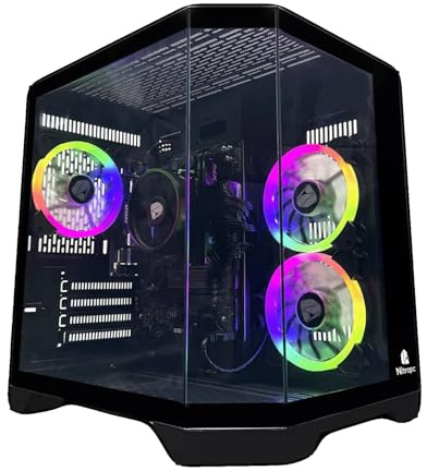 NitroPC - PC Gaming Avanzado (AMD Ryzen 3 3200G 3.6 GHz, AMD Radeon Graphics, RAM 8GB, M.2 480GB, Windows 11 Pro, WiFi) Ordenador de sobremesa, PC Gamer (Negro)