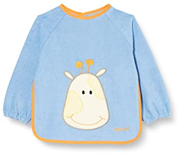 Playshoes Bavaglino per Neonato Impermeabile con Maniche Lunghe, Giraffa Ricamato