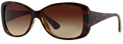 Vogue Damen Sonnenbrille VO2843S, Gr. One size (Herstellergröße: 56), Schwarz (Dark Havana W65613)