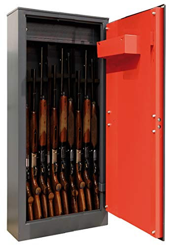 ARREGUI Braco ARM100335 Armoire à 10 Fusils en Acier avec Coffre Intérieur | Coffre-fort pour Armes à Feu | FRANCE et ITALIE : valide toutes armes à feu | ESPAGNE : non homologué