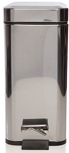 Sabichi Pedal Bin 5L Stainless Steel Soft Close Rectangular