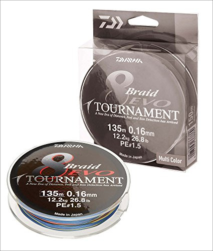 Daiwa Tournament 8 Braid EVO 0.16mm, 12,2kg/26,8lbs 150m Multicolour