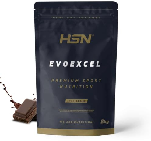 HSN Evoexcel Chocolate 2Kg | Whey Isolate + Concentrate (55% WPI + 40% WPC) nzmp™ de Fonterra™. DigeZyme® y Calostro IgG. No Incluye Dosificador